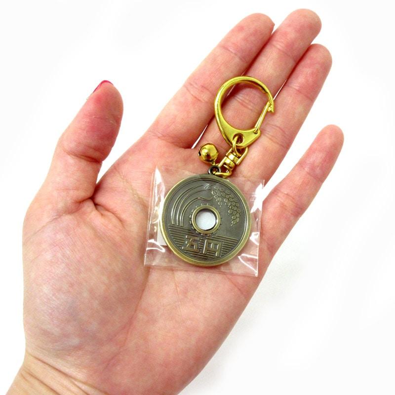 和物コインキーホルダー 5円玉キーホルダー 100個販売 海外観光客の