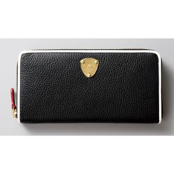 ゴールドファイル LINES ラウンドファスナー長財布f B/ﾌﾞﾗｯｸ×ﾎﾜｲﾄ GP57113 ゴールドファイル LINES ラウンドファスナー長財布f ブラック×ホワイト