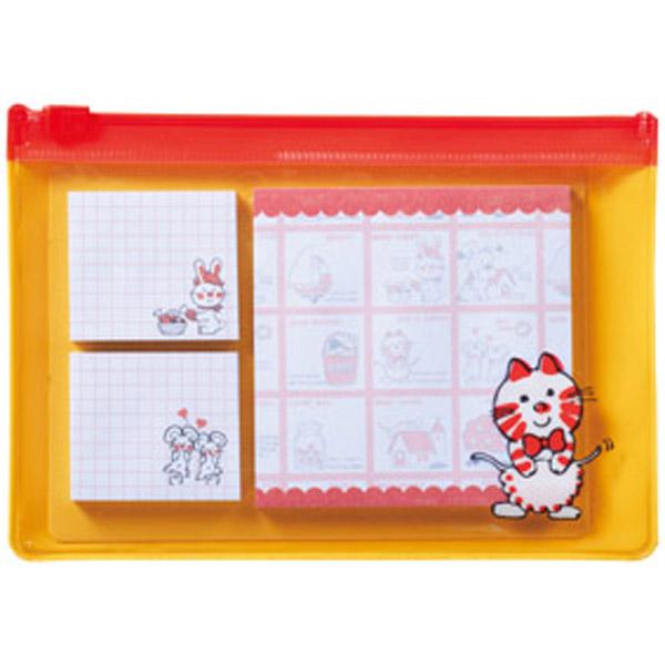チャーミーレトロ ポーチ付ふせんセット 240個単位販売 かわいい昭和