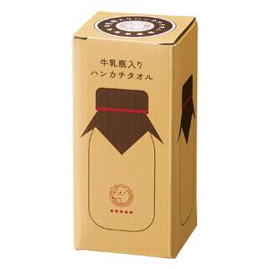 牛乳瓶入りハンカチタオル 72個単位販売 懐かしさを感じるレトロ風の