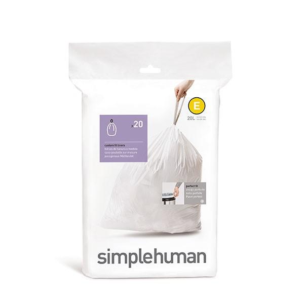 シンプルヒューマン パーフェクトフィットゴミ袋[E] 20L 20枚 simplehuman CW0164 00171 ゴミ箱｜iberia｜02