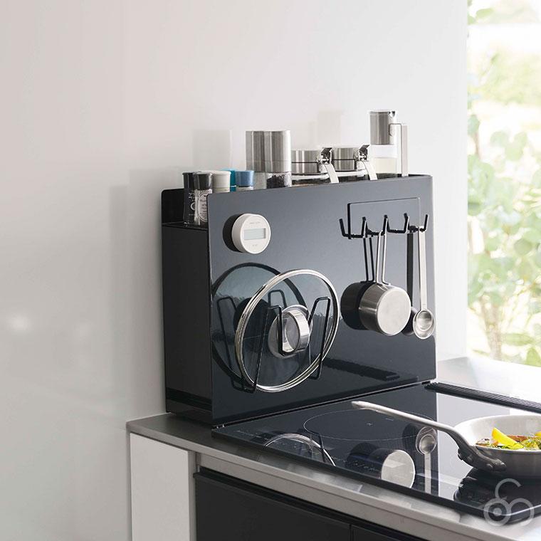 tower 隠せる調味料ラック タワー ホワイト ブラック 6003 6004 山崎