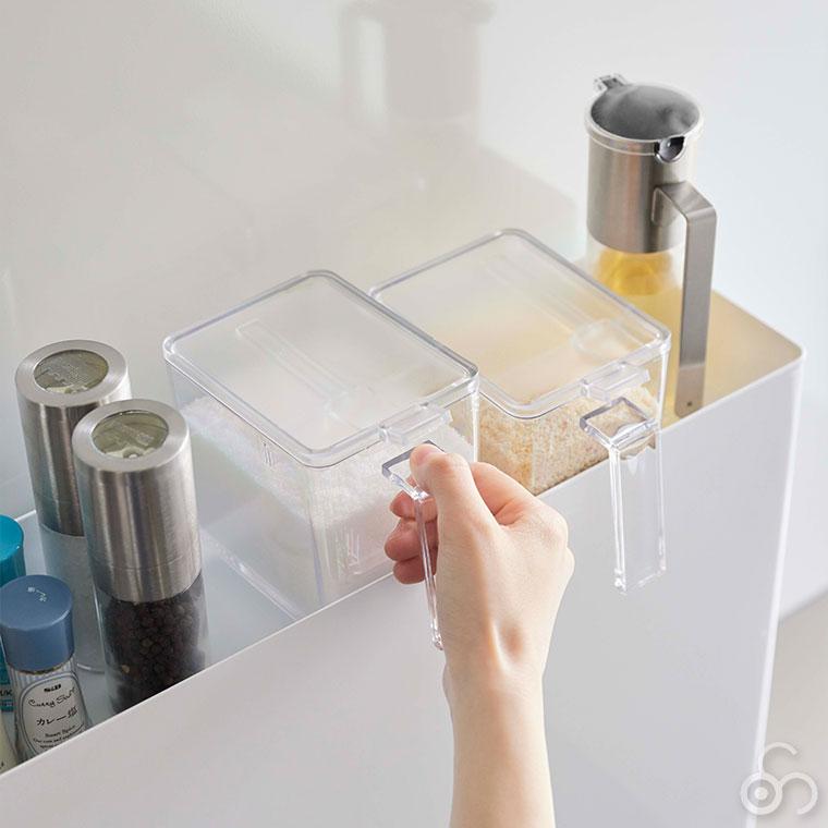 tower 隠せる調味料ラック タワー ホワイト ブラック 6003 6004 山崎