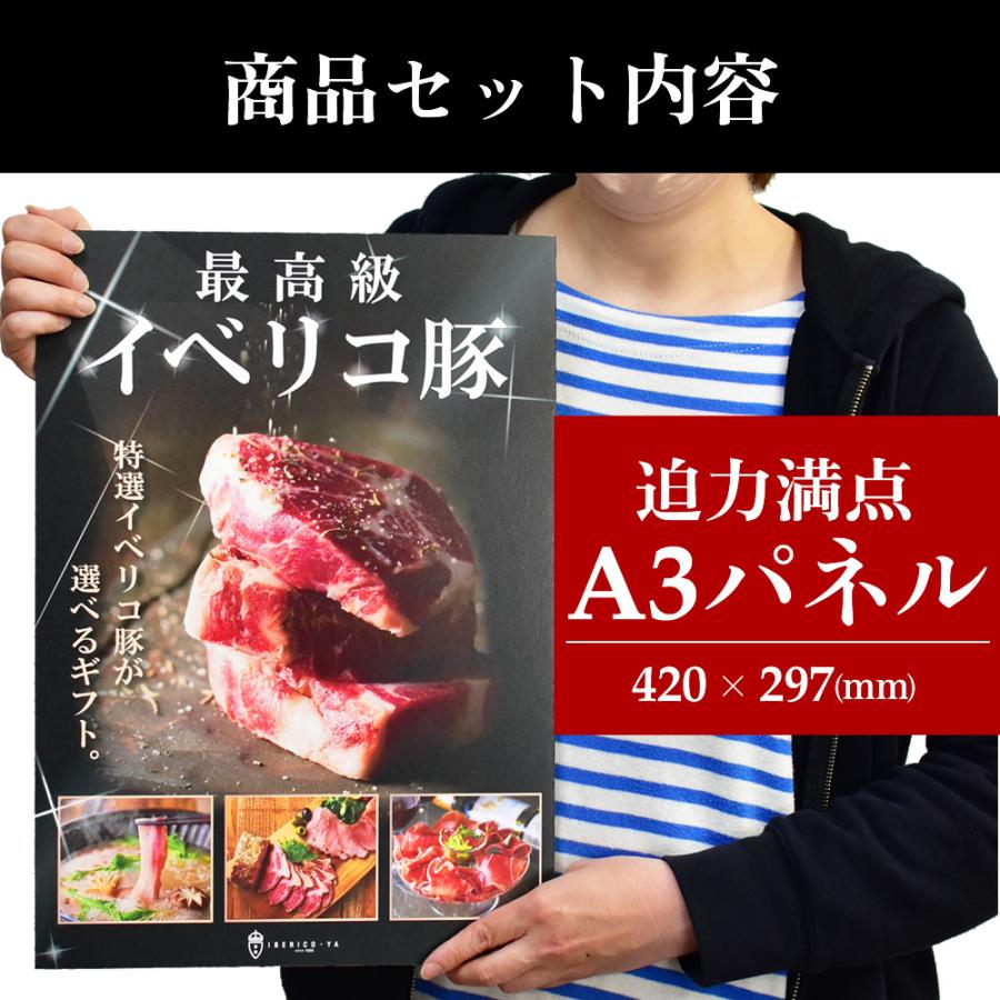 目録 景品 ギフト カタログ Aコース A3 パネル付き  肉 賞品 食品 イベリコ豚 豪華 賞品 イベント 景品 ビンゴ大会 常温 イベリコ屋｜iberico-ya｜05