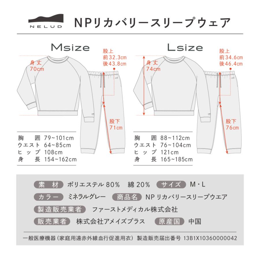 リカバリーウェア 一般医療機器 コリ パジャマ 疲労 NELUD ネルディ NP