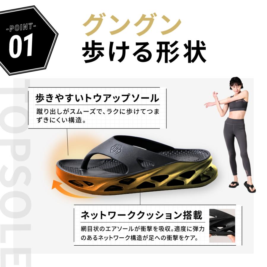 BEAXIS（ビーアクシス） 体幹 トングサンダル メンズ レディース 厚底