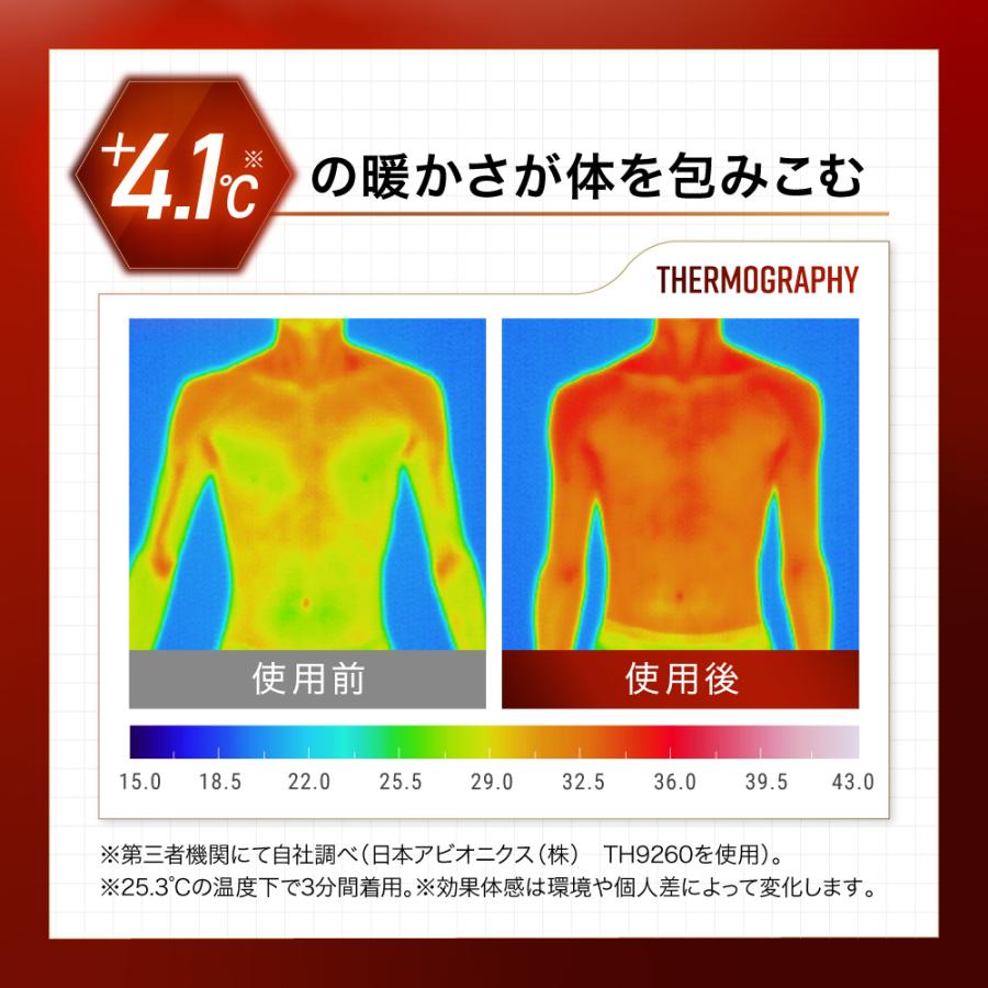スポーツインナー 冬用 長袖 裏起毛 防寒 防寒着 発熱インナー 暖かい下着 下着 メンズ セットアップ可能 BEAXIS ビーアクシス コアウォームインナー トップスの画像