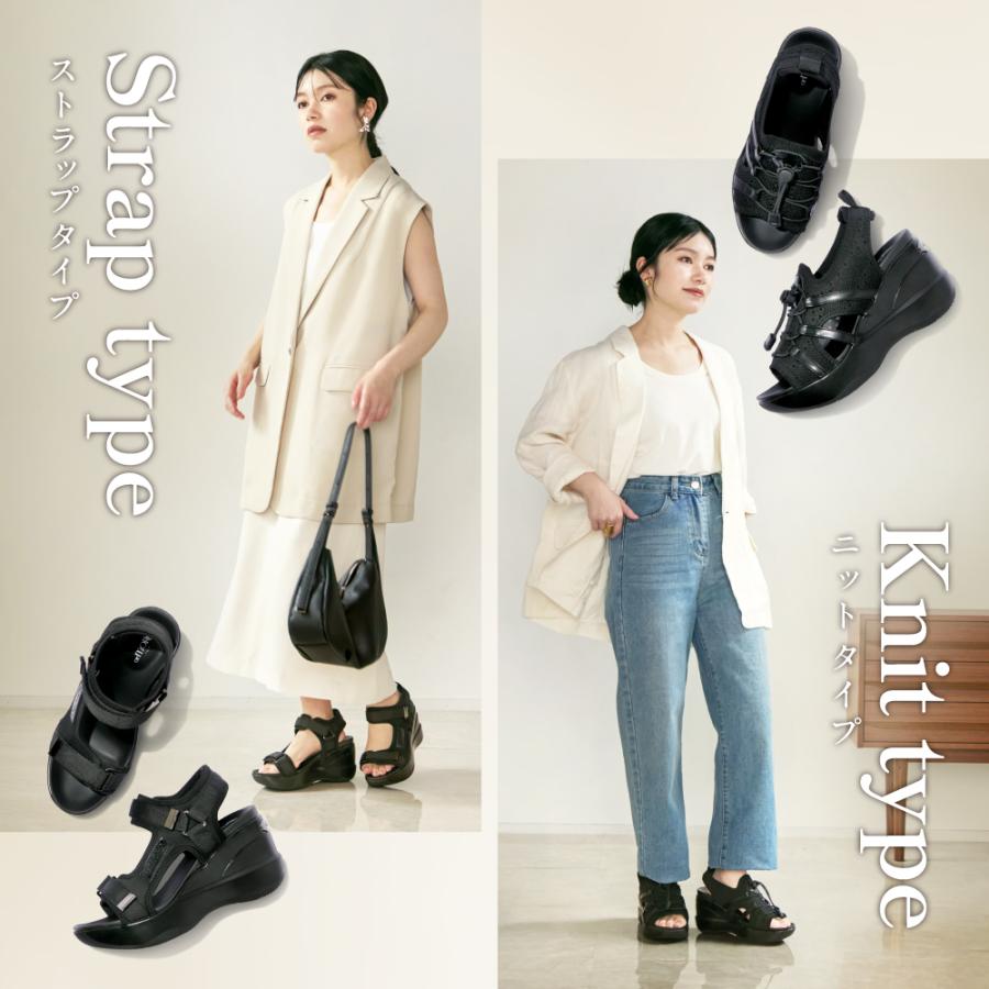 orMORE（オアモア） 厚底サンダル レディース 9cmヒール 歩きやすい