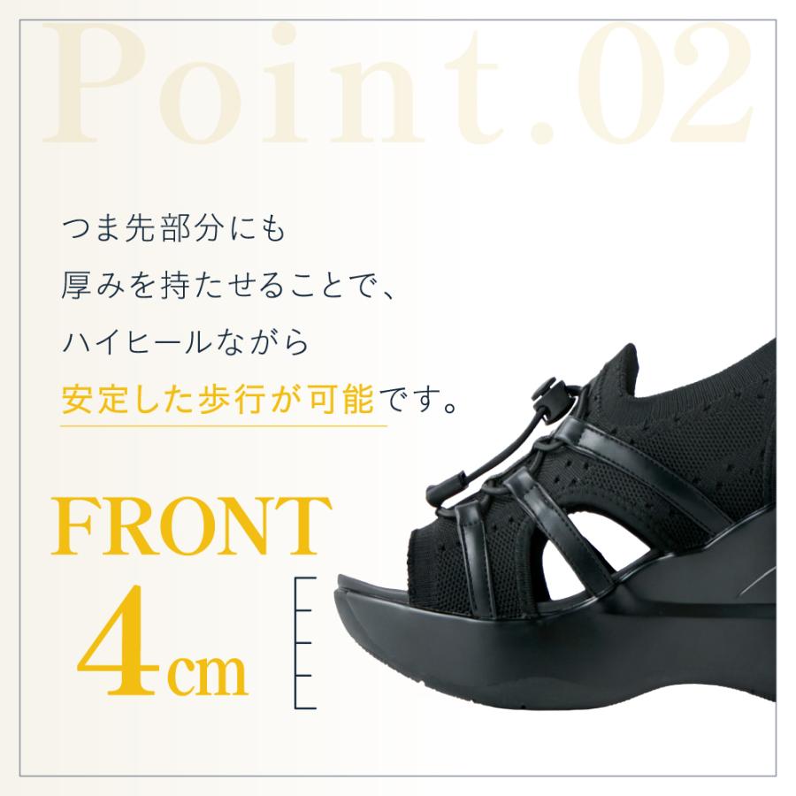 orMORE（オアモア） 厚底サンダル レディース 9cmヒール 歩きやすい