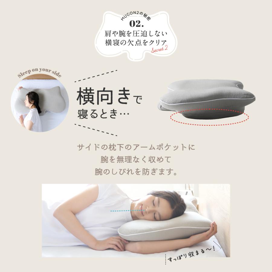 SU-ZI SIDE SLEEP スージー横寝枕 MUGON2 いびき防止 - 枕
