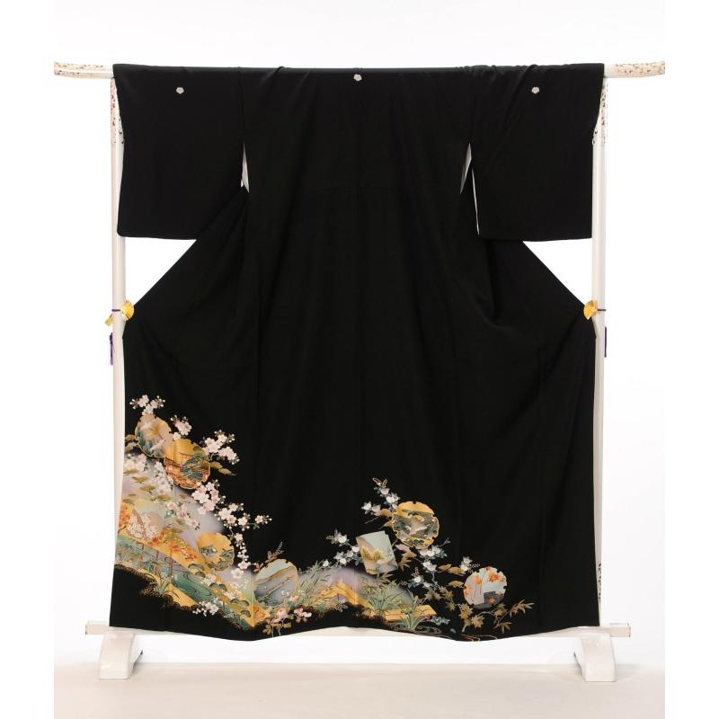 百華園 刺繍 着物 京都小泉日本製 紺色 1380-00846 最新作品】百華園の