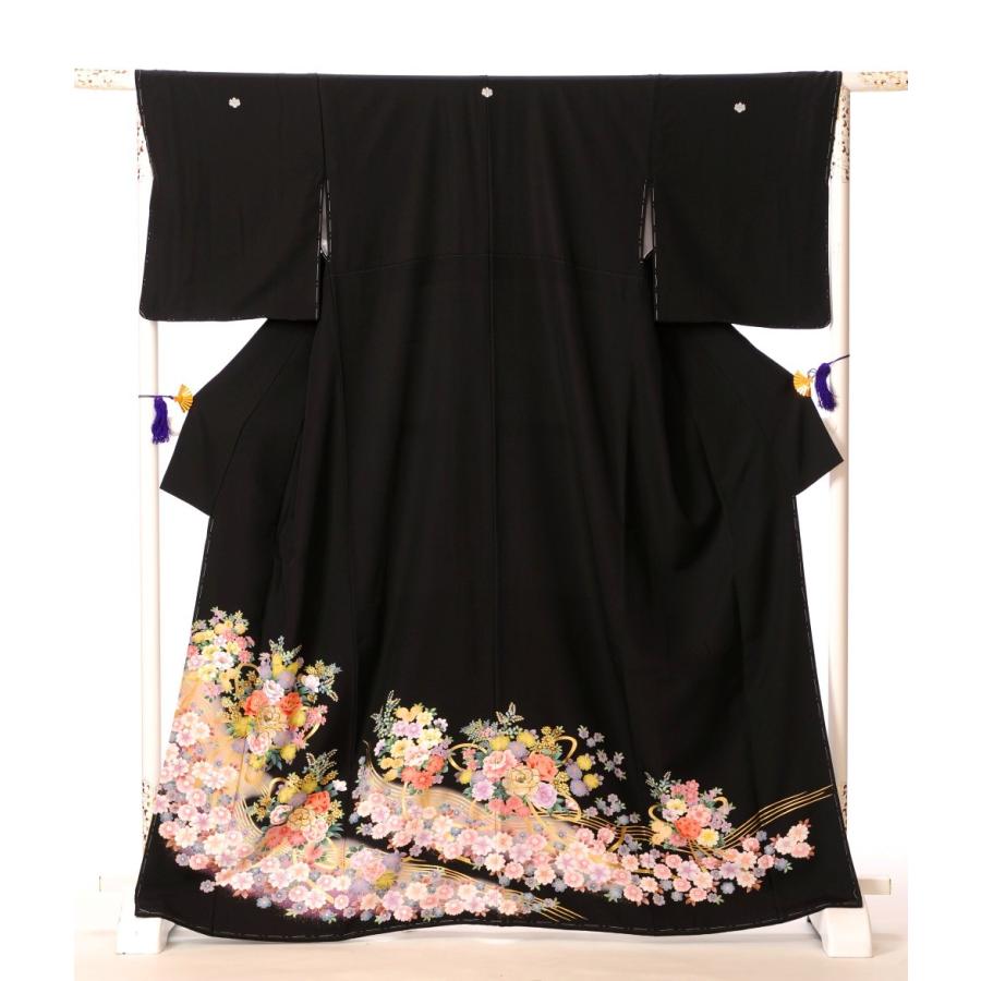 留袖 レンタル フルセット 黒 着物 江戸褄 結婚式 貸衣装 着物レンタル 牡丹花束 149ｃｍ 170ｃｍ位まで 8aa0038 宅配レンタル衣裳アイビス 通販 Yahoo ショッピング