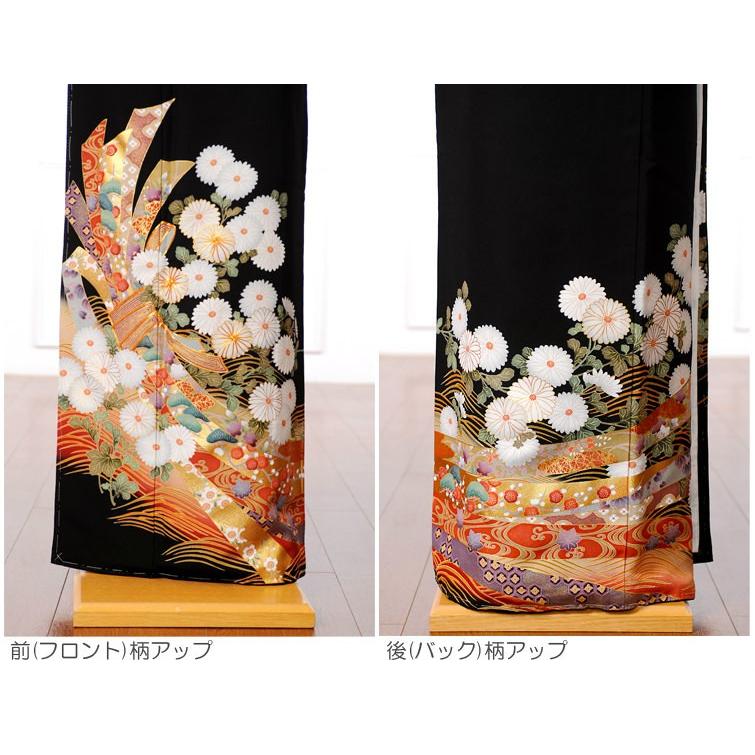 留袖 レンタル 黒留袖 フルセット 結婚式 貸衣装 着物 束ね熨斗 菊