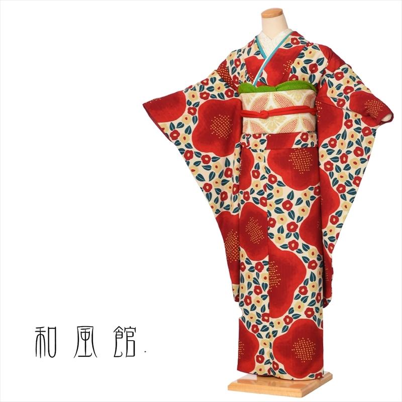 和風館 振袖レンタルフルセット 2月 12月上旬 8acb16 レトロ 卒業式 結婚式 レトロスタイル 着物レンタル アンティーク 振袖 小紋調 大梅に椿 150cm 168cm 8acb016 宅配レンタル衣裳アイビス 通販 Yahoo ショッピング
