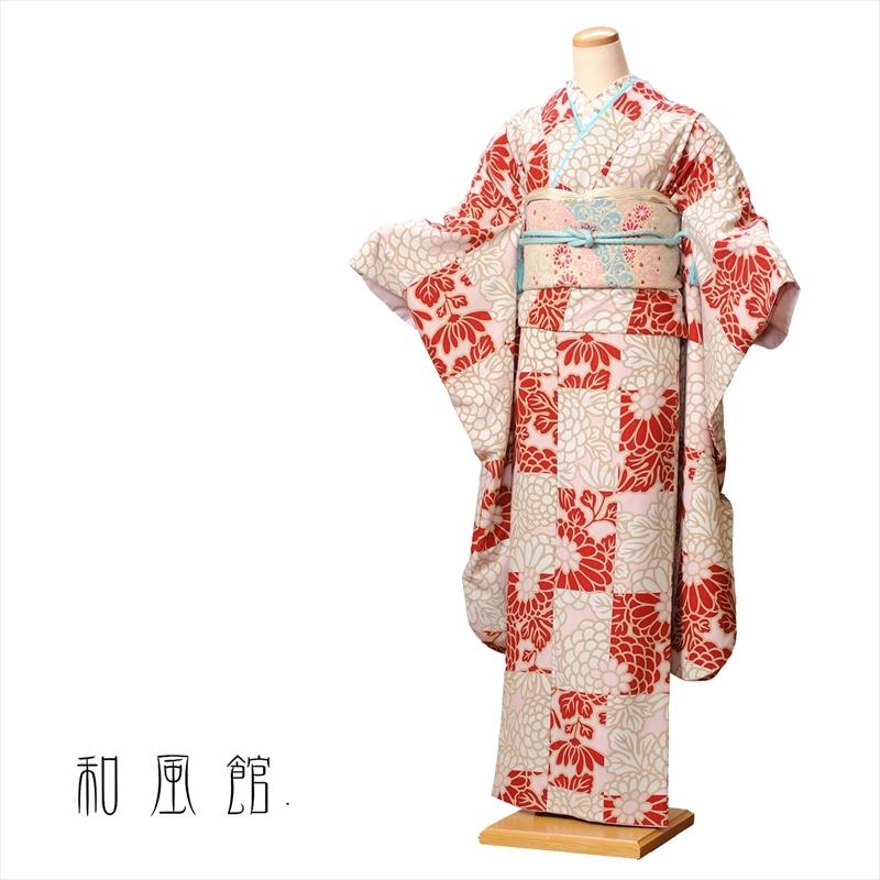 振袖 レンタル フルセット 和風館 2月 12月上旬 8acb27 レトロ 卒業式 結婚式 個性的 着物レンタル アンティーク 小紋調 市松 菊 個性的 150cm 168cm位まで 8acb027 宅配レンタル衣裳アイビス 通販 Yahoo ショッピング