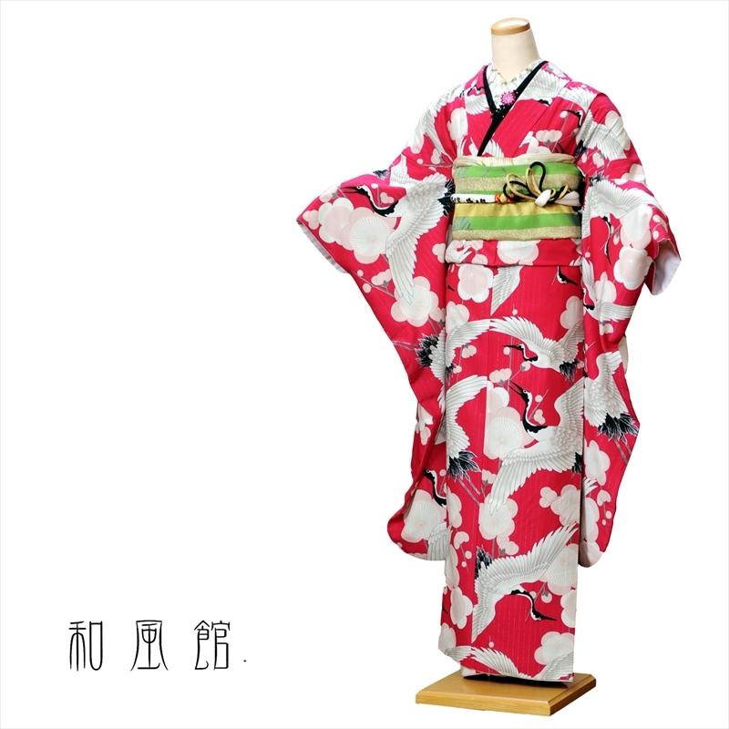 振袖レンタルフルセット 和風館 2月 12月上旬 8acb34 レトロ 卒業式 結婚式 ゲスト用振袖 振袖レンタル 着物レンタル アンティーク 鶴 ピンク 150cm 168cm 8acb034 宅配レンタル衣裳アイビス 通販 Yahoo ショッピング
