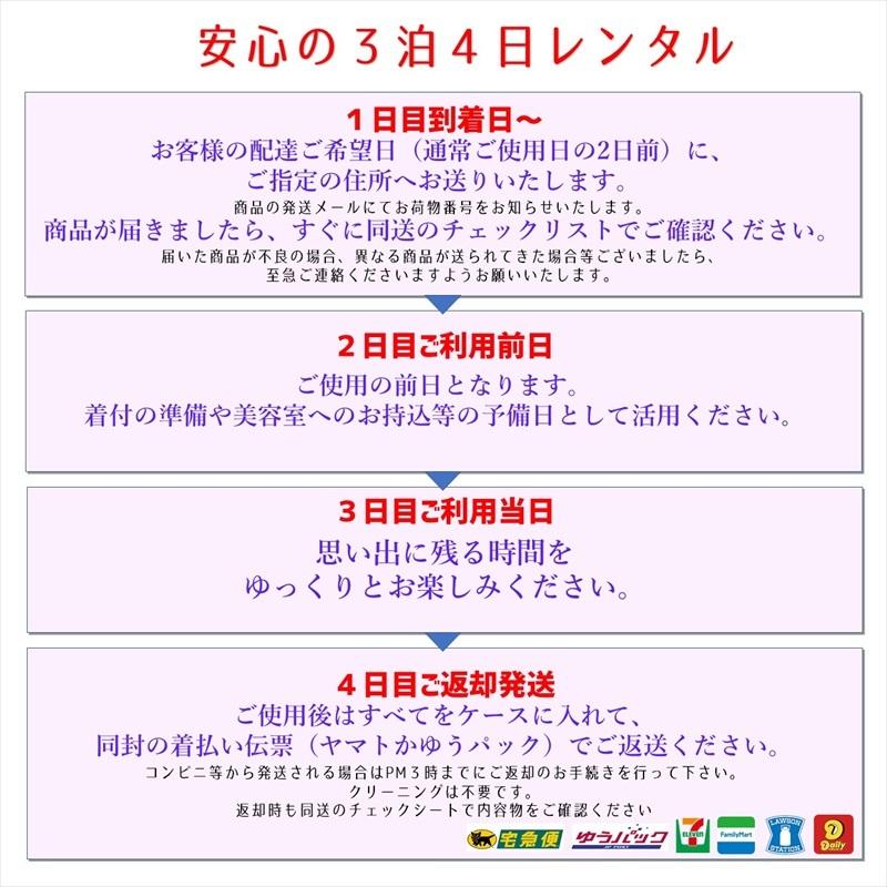 訪問着 レ ンタル フルセット 8AD83 ジャパンスタイル ブランド 七五三 お宮参り 入学式 結婚式 紫地 流水四季草花 149cm〜167cm｜ibis｜06