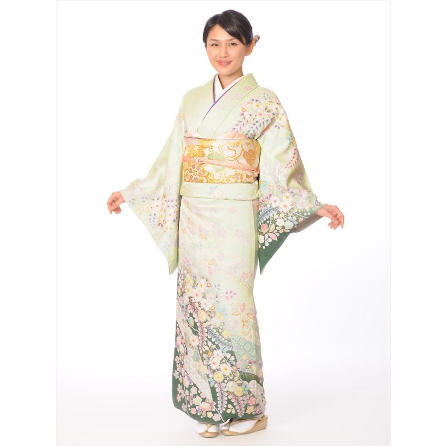 訪問着 レンタル 8AD193 正絹 十日町 結婚式 パーティ 入学式 七五三 
