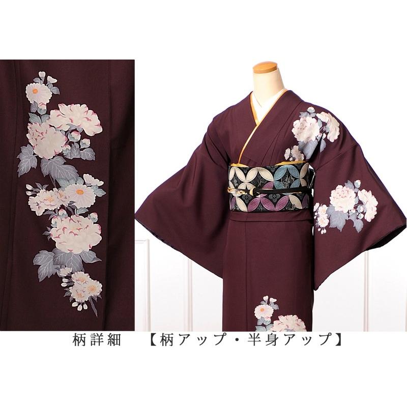 超美品　正絹　夏物　撫松庵　ポリ　訪問着　付け下げ　着物　165 紺　シンプル 正絹附下訪問着レンタル】 10016 紺／ぼかし正絹付下訪問着