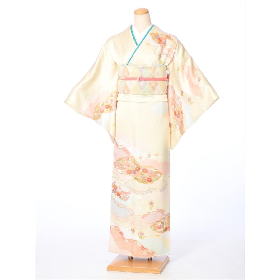 訪問着 レンタル 8ad324 レンタル訪問着 着物レンタル 正絹 クリームイエロー 雲取り トールサイズ 適応身長165 178cm 身幅広め 8ad0324 宅配レンタル衣裳アイビス 通販 Yahoo ショッピング