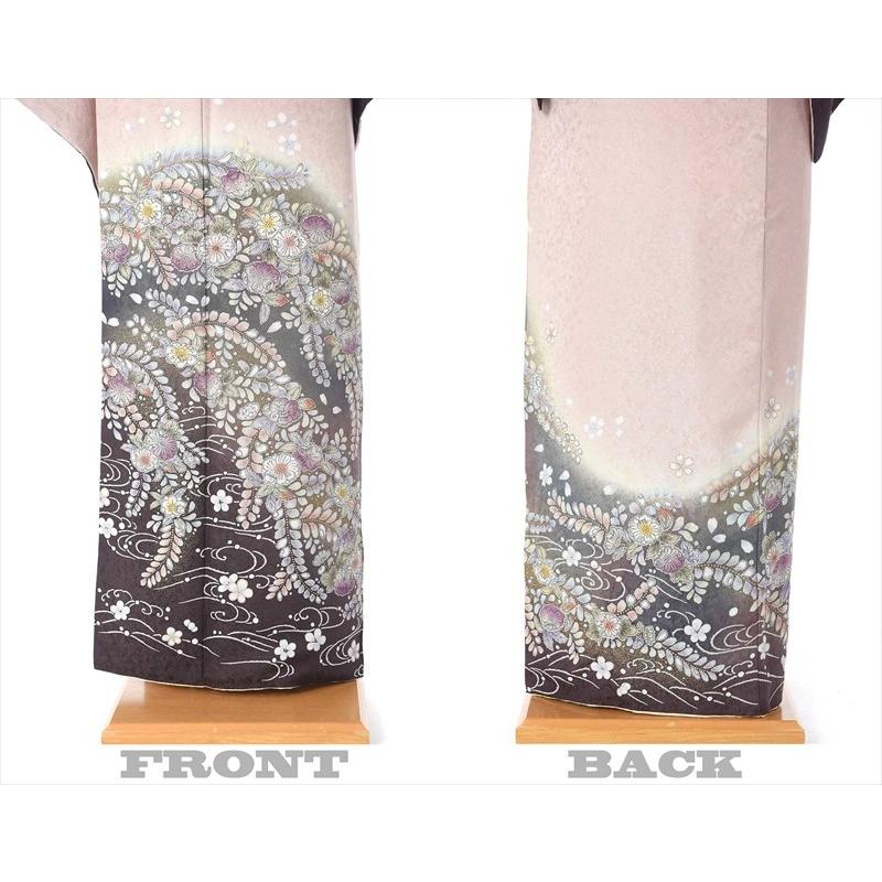 楽天市場】訪問着 レンタル フルセット＜ピンクベージュ×蘭・花＞往復