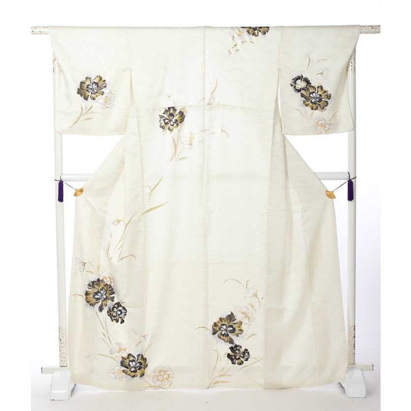 訪問着　フルセット　着物　正絹　白地　花　キラキラ　輝き　トールサイズ　O7 re-ho-028_m1.jpg