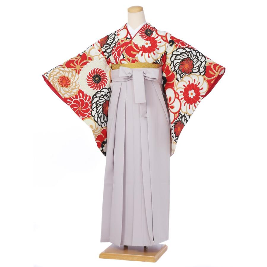 CC送料込み 袴セット 瑠璃着物×淡藤袴[NV] 120cm M1481 振袖袴： R1429 青 熨斗に菊花☆(絹)│ 袴レンタル │ 京都着物