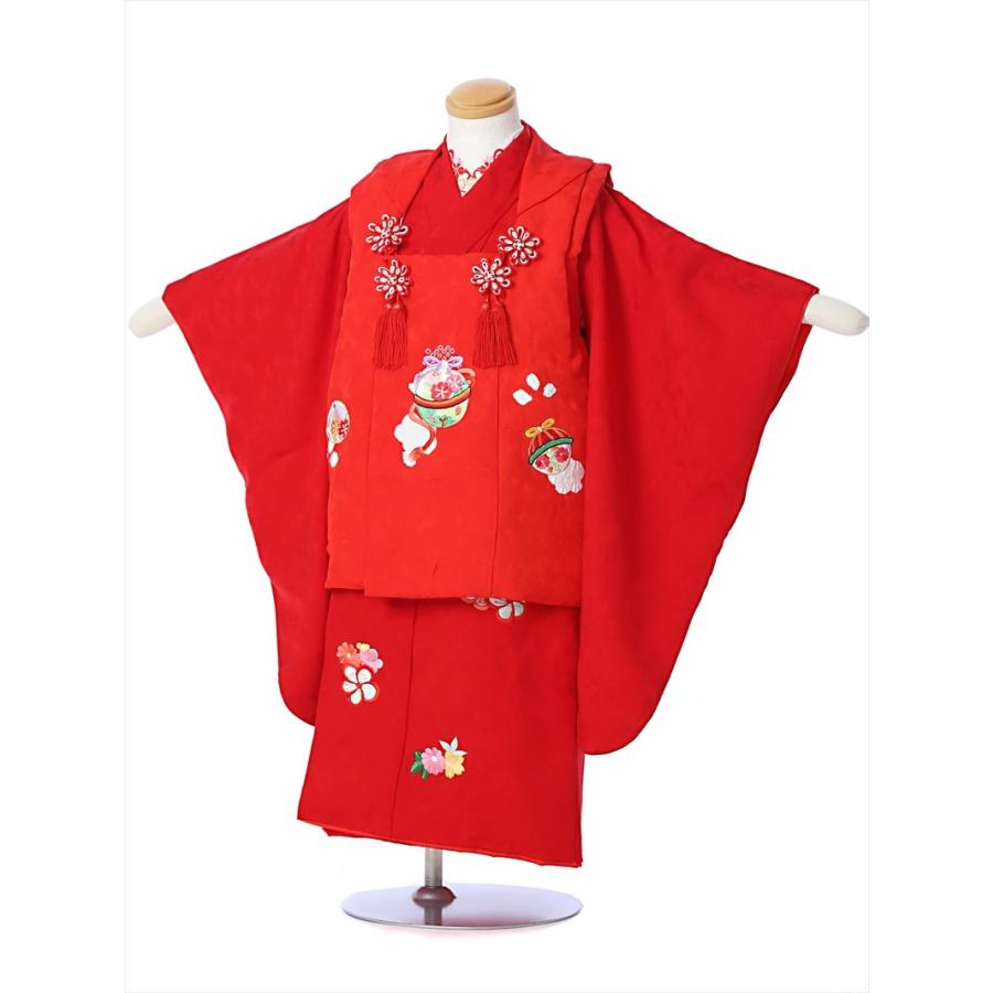 七五三 着物 3歳 七五三レンタル 高級正絹 絹 女児被布セットap3128 着物レンタル 女の子 七五三 753レンタル 被布セット 赤 三才 3才 女児 刺繍 結婚式 撮影用 8ap3128 宅配レンタル衣裳アイビス 通販 Yahoo ショッピング