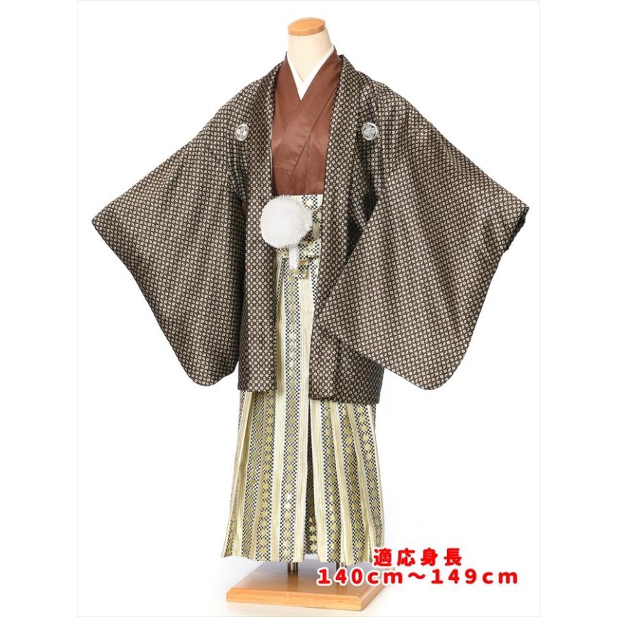 内祝い 袴 小学生 卒業式 男 ジュニア用紋付袴セットレンタル8aqm04 紋付きフルセット 羽織袴レンタル 11歳 12歳 十三参り 卒業式 結婚式 140cm 149cm ブラウン 金袴 最高の Www Thedailyspud Com