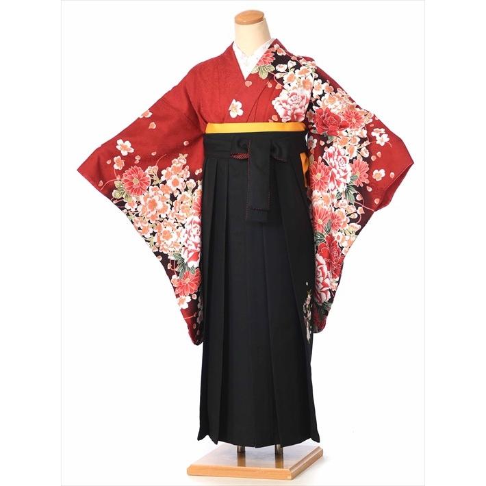 508mk65☆洗える小紋 モダンな桜 焦げ茶色☆美品 508mk65☆洗える小紋