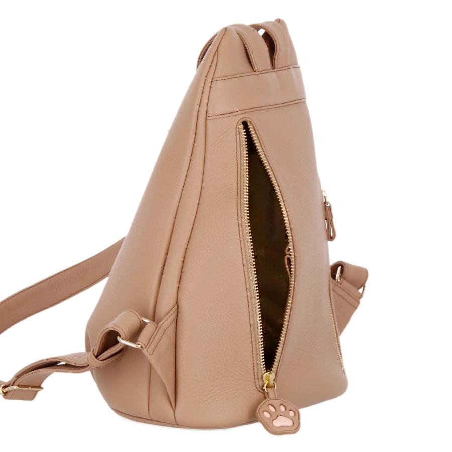 イビサ公式 リュック 猫 ネコ バックパック 人気 ねこ 大人 本革