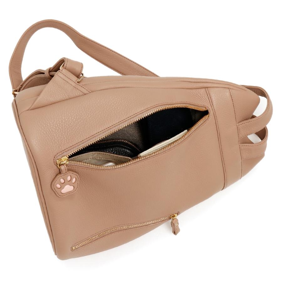 イビサ公式 リュック 猫 ネコ バックパック 人気 ねこ 大人 本革