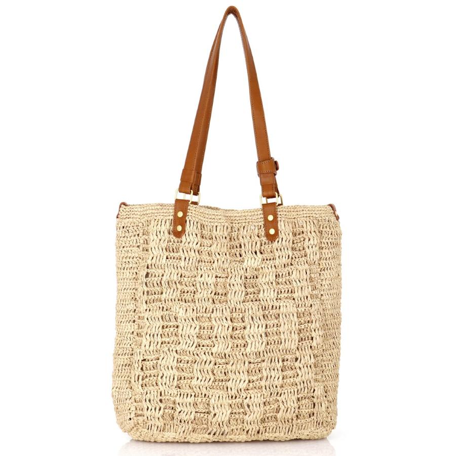 イビサ公式 ラフィアバッグ セミショルダー かごバッグ 斜めがけ