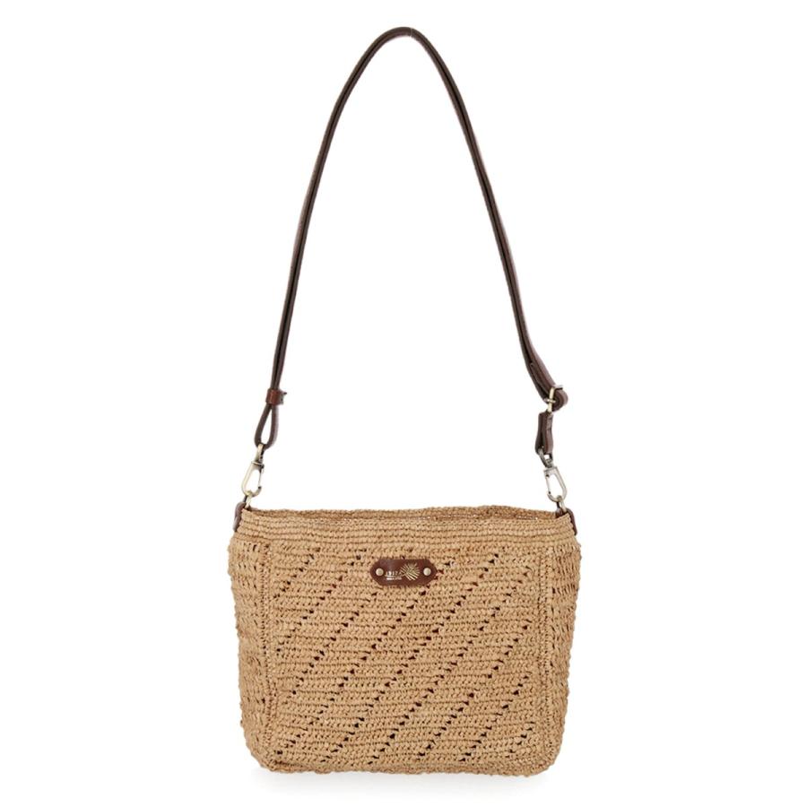 イビサ公式 ラフィアバッグ セミショルダー かごバッグ 斜めがけ