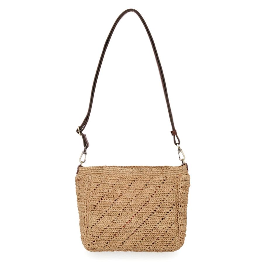 イビサ公式 ラフィアバッグ セミショルダー かごバッグ 斜めがけ