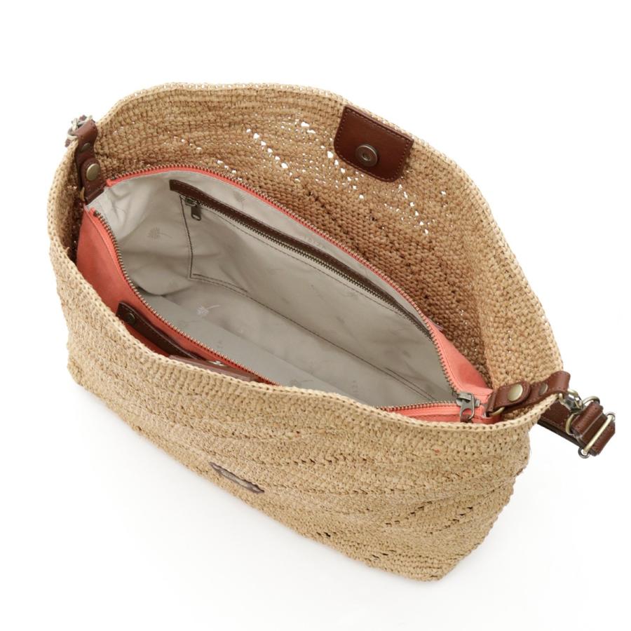 イビサ公式 ラフィアバッグ セミショルダー かごバッグ 斜めがけ