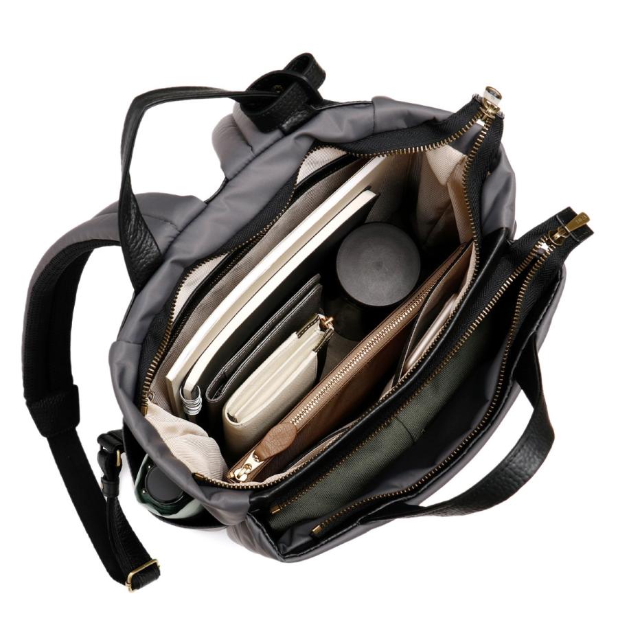 イビサ公式 多機能 M サイズ A4 リュック ナイロン 軽量 本革 レザー