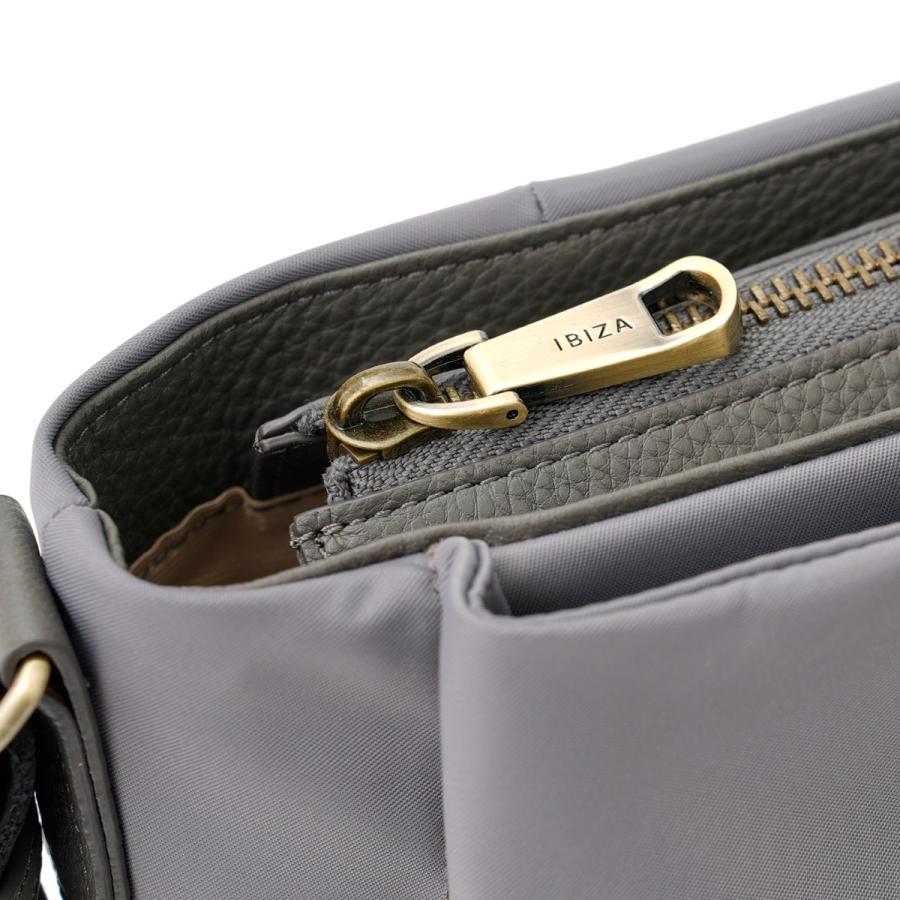 イビサ公式 多機能 ショルダー 斜めがけ バッグ ナイロン 軽量 本革