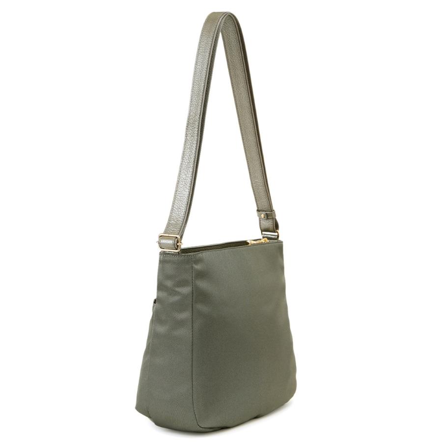 IBIZA　グレー ナイロン レザー ショルダーバッグ IBIZA イビサ お財布ポシェット ショルダーバッグ 2way グレー