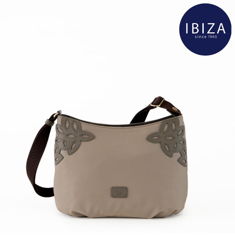 【未使用】IBIZA イビザ ナイロン カットワーク牛革 ショルダーバッグ IBIZA（イビサ） ナイロン ショルダーバッグ 軽量 イビサ公式 斜めがけ