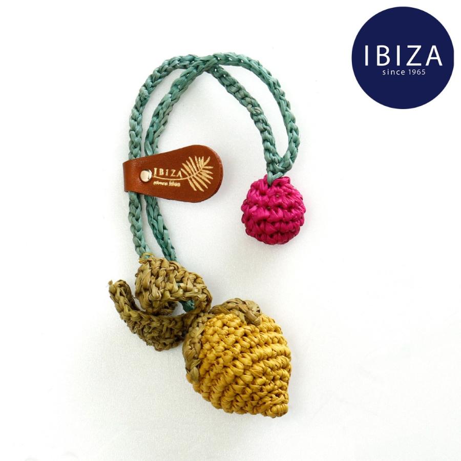 IBIZA（イビサ） イビサ公式 ラフィア チャーム レモン 天然草木