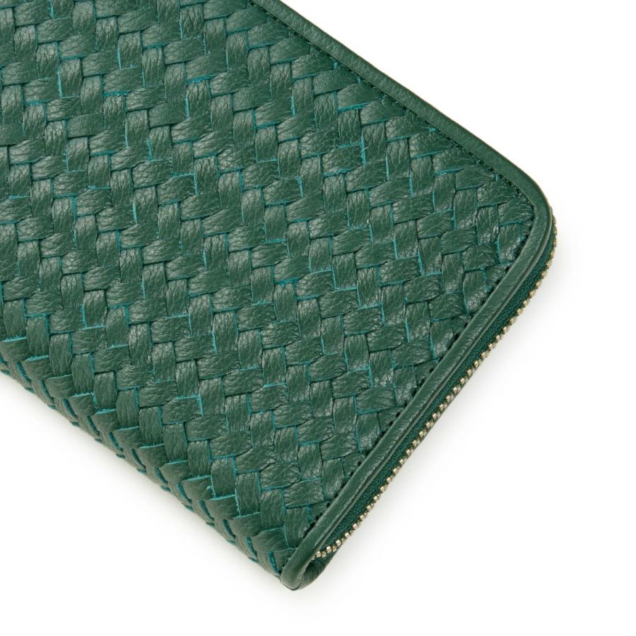 イビサ公式 財布 ラウンド ファスナー 長財布 メッシュ シンプル