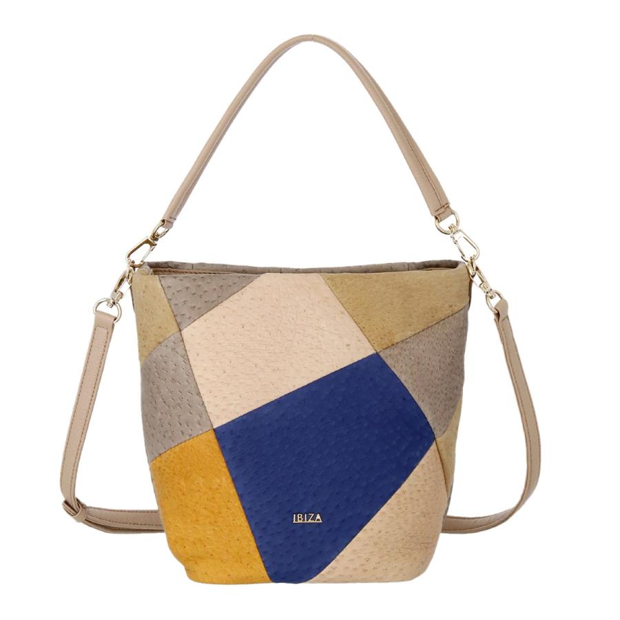 IBIZA イビサ パイソン パッチワーク ショルダー 巾着 2way バッグ
