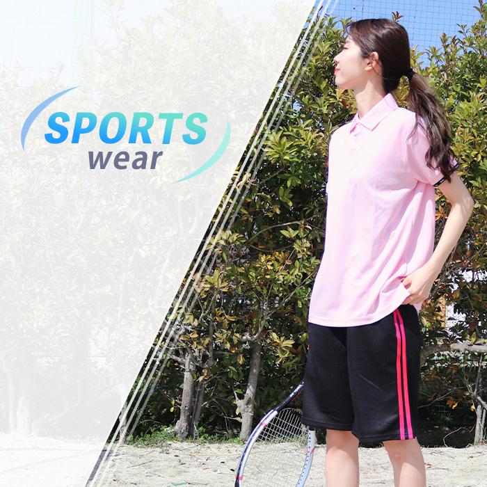 スポーツウェア レディース ハーフパンツ 2本ライン ドライメッシュ
