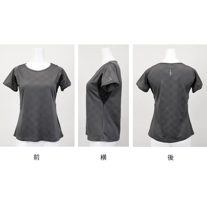 スポーツ Tシャツ 半袖 メッシュ 接触冷感 吸汗速乾 UVケア レディース