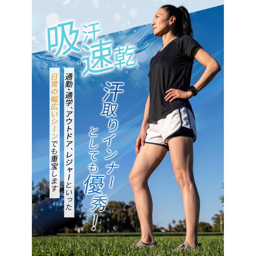 スポーツウェア レディース 半袖 トップス 冷感 吸汗速乾 UVカット