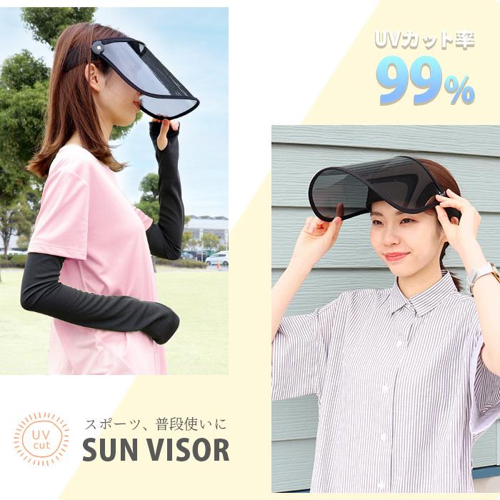 サンバイザー UVカット 角度調整可能 可動式 ワイド ポリカーボネート
