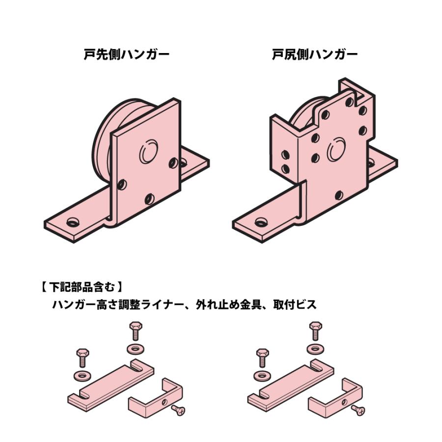 NewStar ニュースター 5型・標準枠用 吊車セット（戸先側・戸尻側×各1