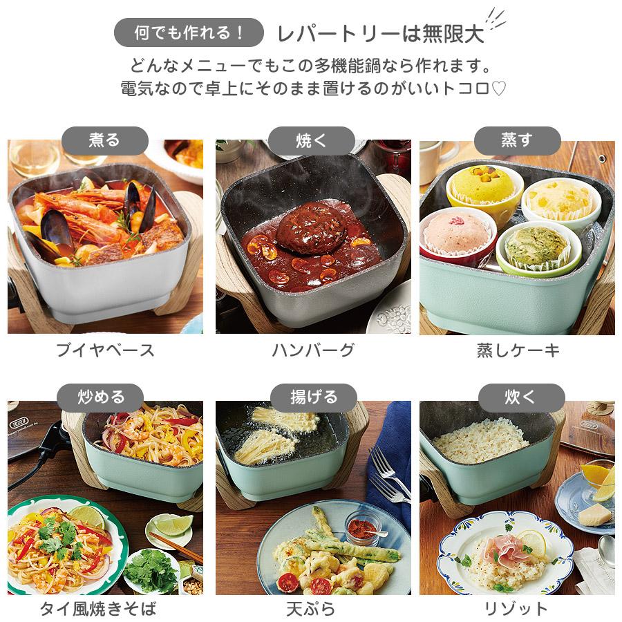 Toffy コンパクトマルチ電気鍋 蒸し器 焼き 煮る 揚げ物 炊く 2 Toffy コンパクトマルチ電気鍋 蒸し器 焼き 煮る 揚げ物 炊く 2