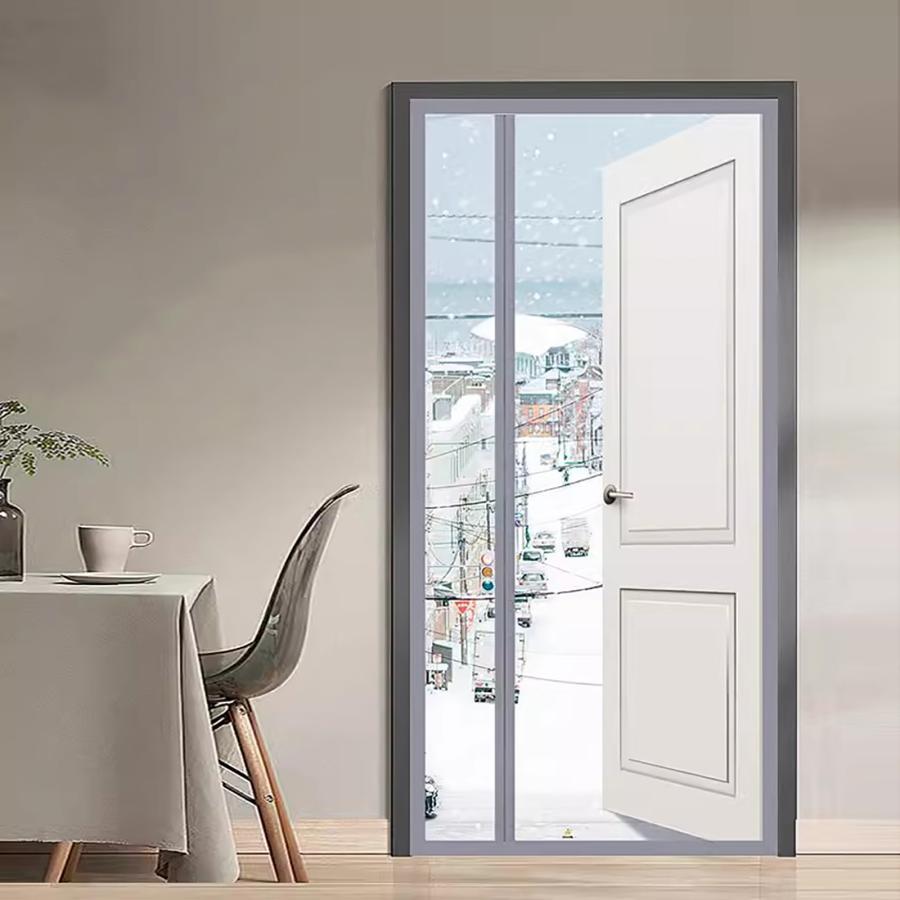 玄関保温断熱カーテン マグネット 透明 防寒カーテン ビニールカーテン